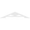 Ekena Millwork Pitch Cornelia Architectural Grade PVC Gable Pediment, 48"W x 10"H x 1"P (5/12) GPP048X010X100CRN - alternate 4